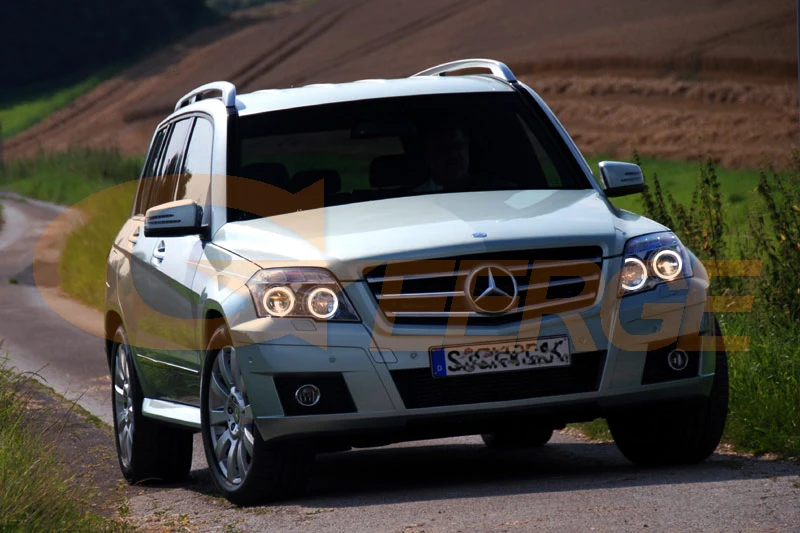 Для MERCEDES BENZ GLK класс X204 280 300 320 350 2009 2010 2011 2012 отличное ультра яркие красные/зеленые/комплект светодиодов «глаза ангела» дневные ходовые огни