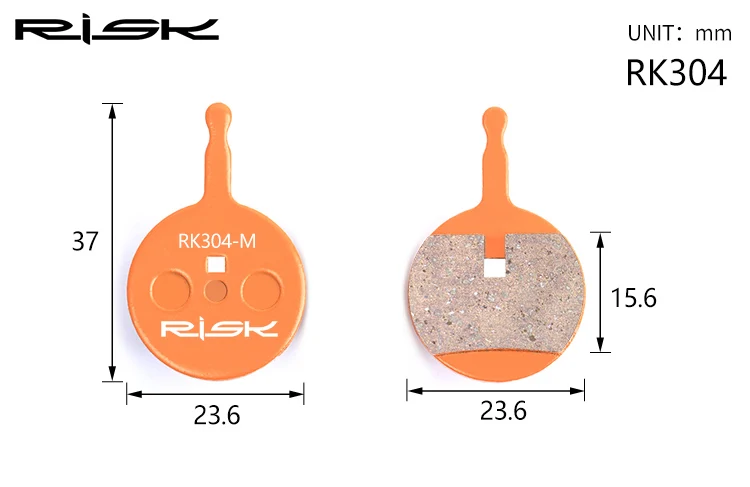 RISK 1 пара велосипедных дисковых тормозных колодок полностью из металлического материала оранжевая велосипедная горная велосипедная тормозная колодка для спуска под гору XT SHIMANO AVID
