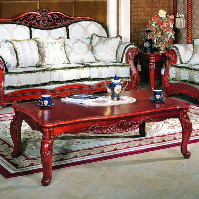 Coffee table, classical fashion, European style, solid wood coffee