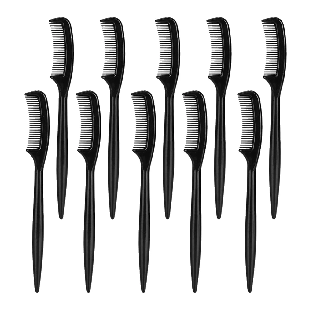 10pcs/set Eyelash Comb Curlers Makeup Applicator Eyebrow Grooming Brush Make Up Tool for Beauty Salon Home Use - Black