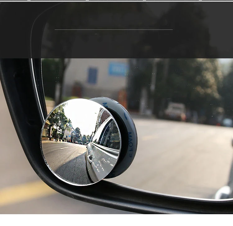 2 шт., универсальное круглое Авто выпуклое зеркало с широким углом обзора, автомобильное боковое зеркало для слепого пятна, маленькое круглое зеркало заднего вида