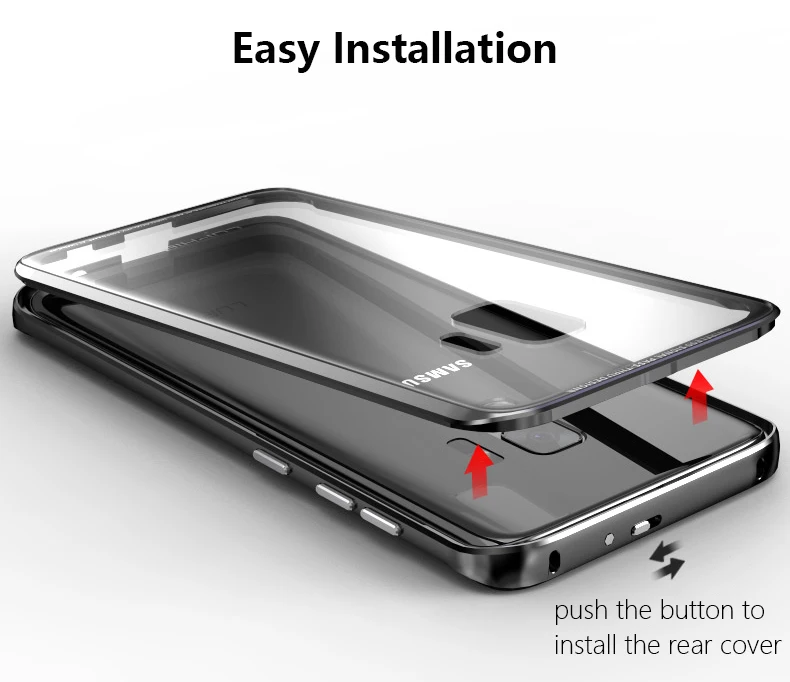 LUPHIE для samsung Galaxy S9 чехол Роскошный Жесткий металлический алюминиевый прозрачный закаленное стекло задняя крышка чехол для телефона для S9 Plus