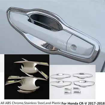 

Car Cover Detector Trim ABS Chrome External Door Bowl Sticks Lamp Frame Moulding For Honda CRV CR-V 2017 2018 2019 2020