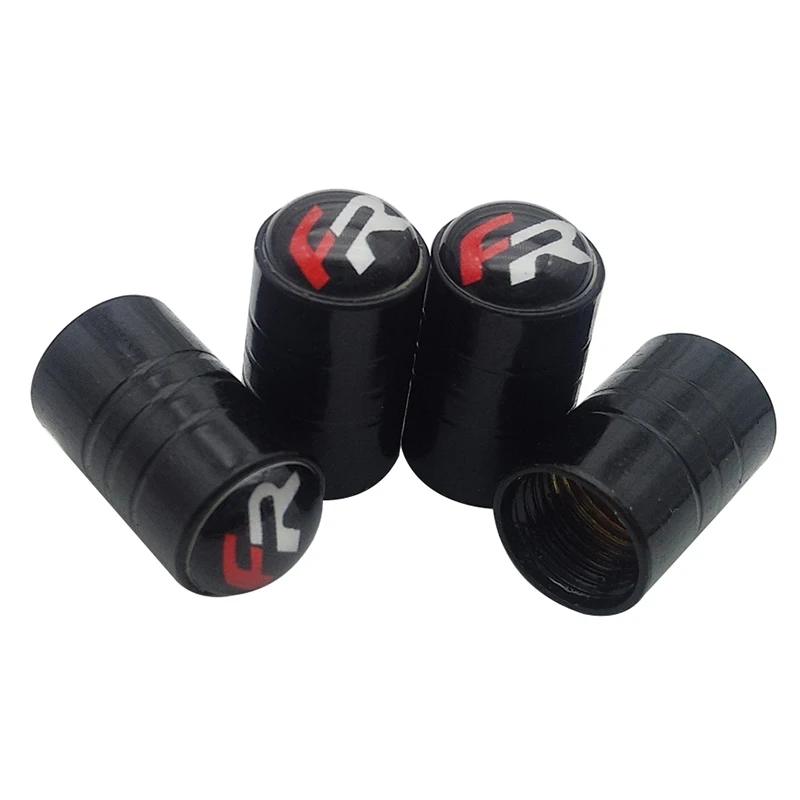 8pcs Car-Styling Wheel Tire Valves Tyre Air Caps Case Car sticker For Seat Leon FR Ibiza Altea Exeo Formula Racing Accessories