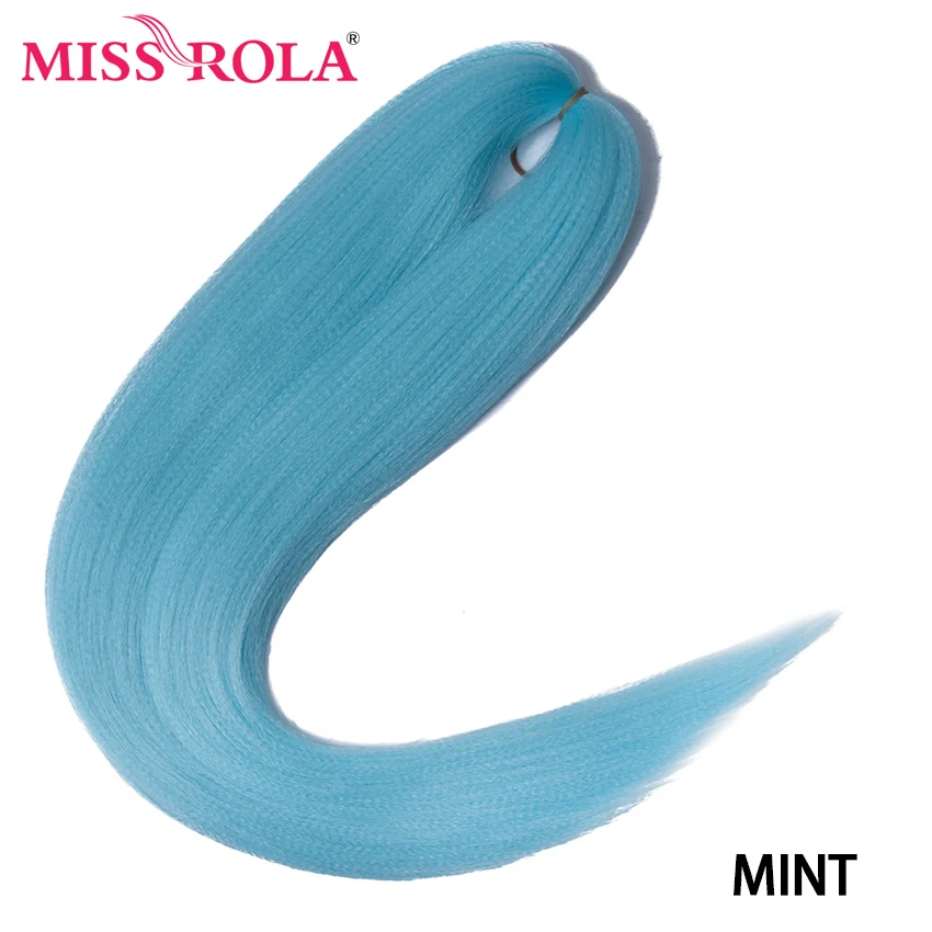 Miss Rola 24 Inches100 g Yaki прямые синтетические волосы для наращивания предварительно растянутые вязанные крючком огромные косы канекалон плетение волос - Цвет: T1B/350