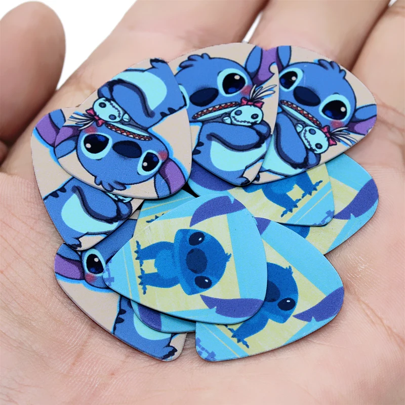Guitar Picks 10pcs 0.71mm Two Side Earrings Pick DIY Design Guitar Picks European and American Cartoon Characters