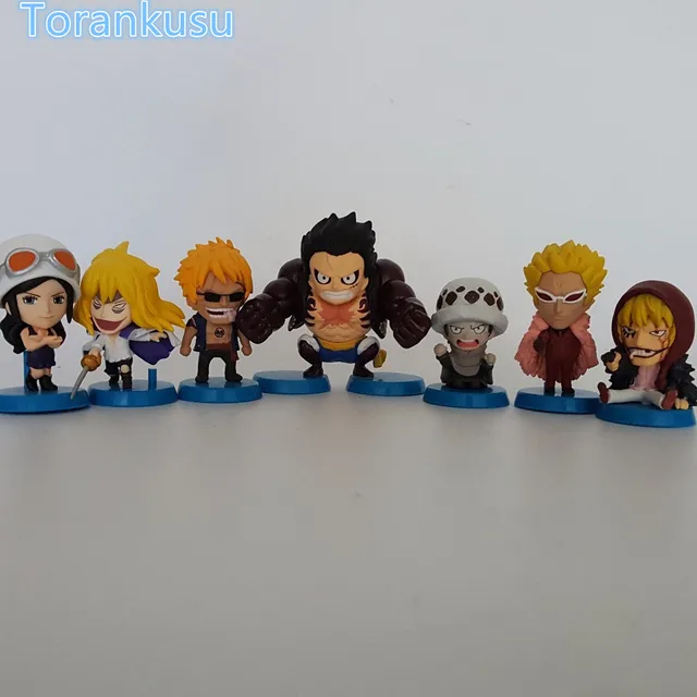Best Offers One Piece Action Figure Luffy Gear 4 Doflamingo Law Cavendish PVC Toy 50mm Anime One Piece Monkey D Luffy Collectible Model OP41