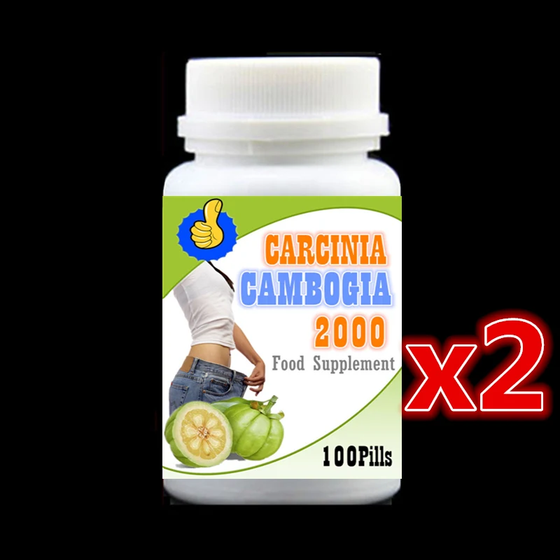 2 бутылки 200 шт., чистый Garcinia Cambogia 2000 экстракты с HCA для всех похудения не отказов сжигание жира 100% безопасный