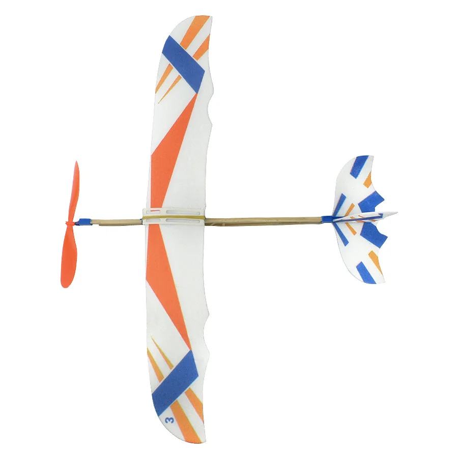 Fashion Elastic Band Plane Aeroplane Model Flying Toy Kit Kid Children Toy CSL2 