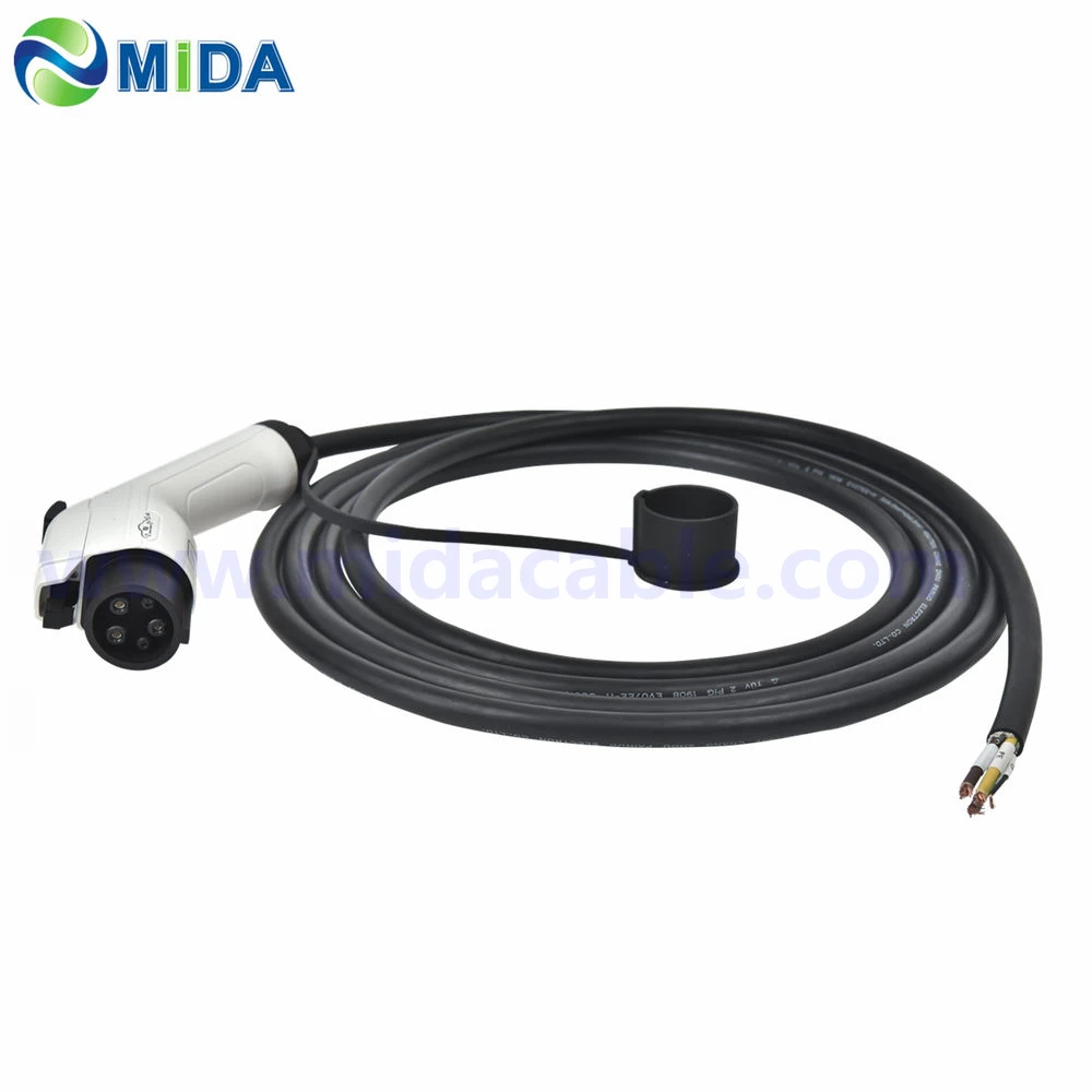 

5Meter 16A 32A SAE J1772 Type 1 EV Plug Car Charger EV Charging Cable Type 1 Tethered Cable EV Extension Cord