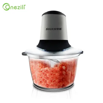 

2.0L Large Capacity Household Glass&Stainless steel electric meat grinder multi-function side dish blender Food Grinders