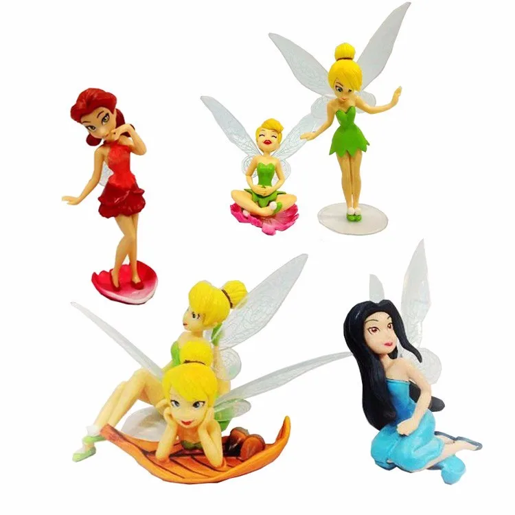 

6pcs/Set Flower Fairy Princess Figures Landscaping Flowers Ornaments Succulent Cartoon Cake Decoration Birthday Gifts