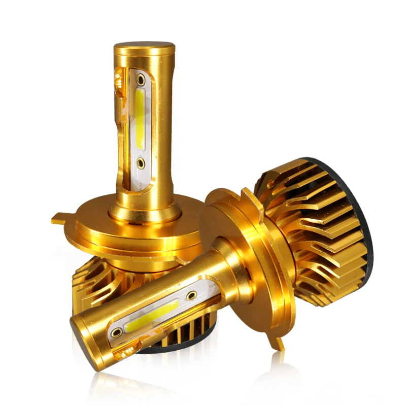 2PCS Auto H4 Led Bulb Car Headlight High H4 Low Beam 6500K 10000ML 60W