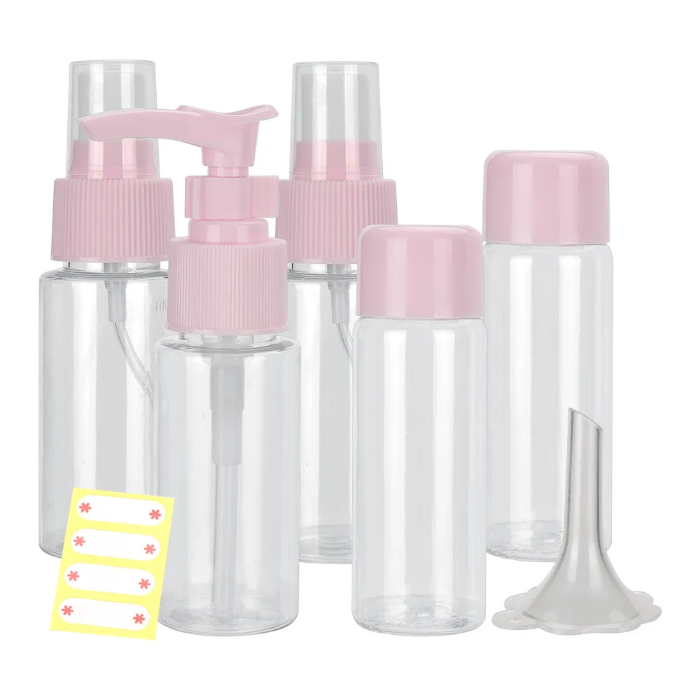 7pcs/Set Travel Mini Make Up Container Bottle Plastic Transparent Empty