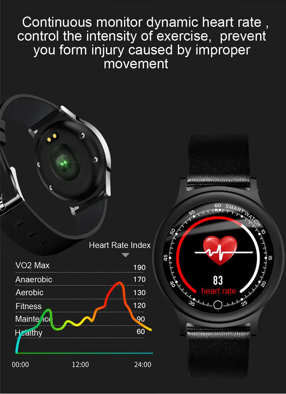 CQ28 smart watch круглый экран сердечный ритм водонепроницаемый несколько спортивный
