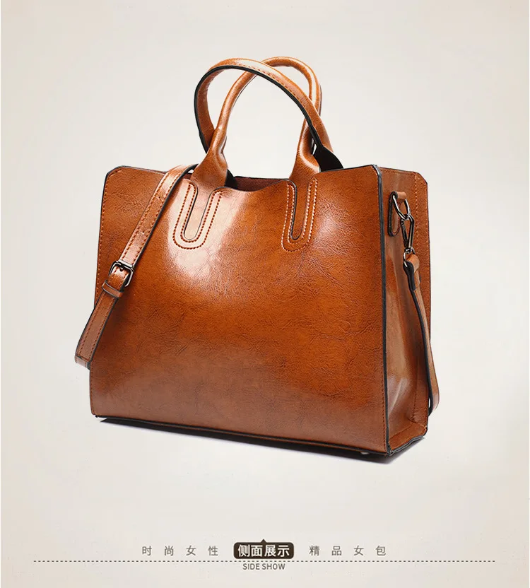 

Women Shoulder Bag Vintage Female Leather Handbags Casual Lady Messenger Bag Bolsa