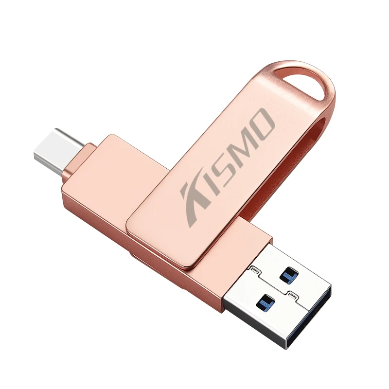 Kismo USB3.0 type-C флеш-накопитель 16 ГБ 32 ГБ 64 Гб 128 ГБ type-c карта памяти type-C ручка-накопитель для samsung S8 S9 huawei mate 20 P10 - Цвет: Розовый