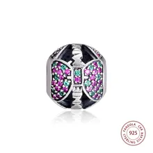 Мышь праздничный лук бусины 925 стерлингового серебра Кристалл Подвески для изготовления ювелирных изделий Подходит бренд браслеты DIY бусины