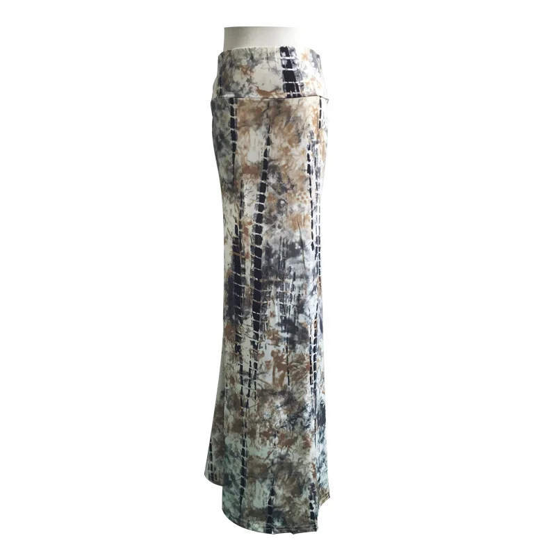 Женская длинная юбка макси с высокой талией и принтом листьев|skirt weight|skirt bikiniskirt suit
