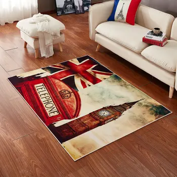 

Modern minimalist living room geometric patterns carpets soft anti-slip bedside blanket rugs high quality polyester floor mat