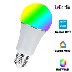 E27 RGB белый Смарт Wi-Fi лампочки, светодиодная лампа Multi-Цвет этап лампы Совместимость с Alexa Google домашний помощник телефон приложение