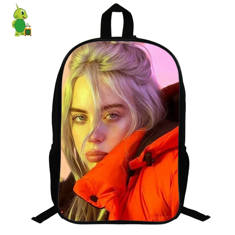Billie Eilish рюкзак хип-хоп школьные сумки для подростков мальчиков и девочек 14,5 дюймов женский рюкзак для ноутбука дорожная сумка через плечо