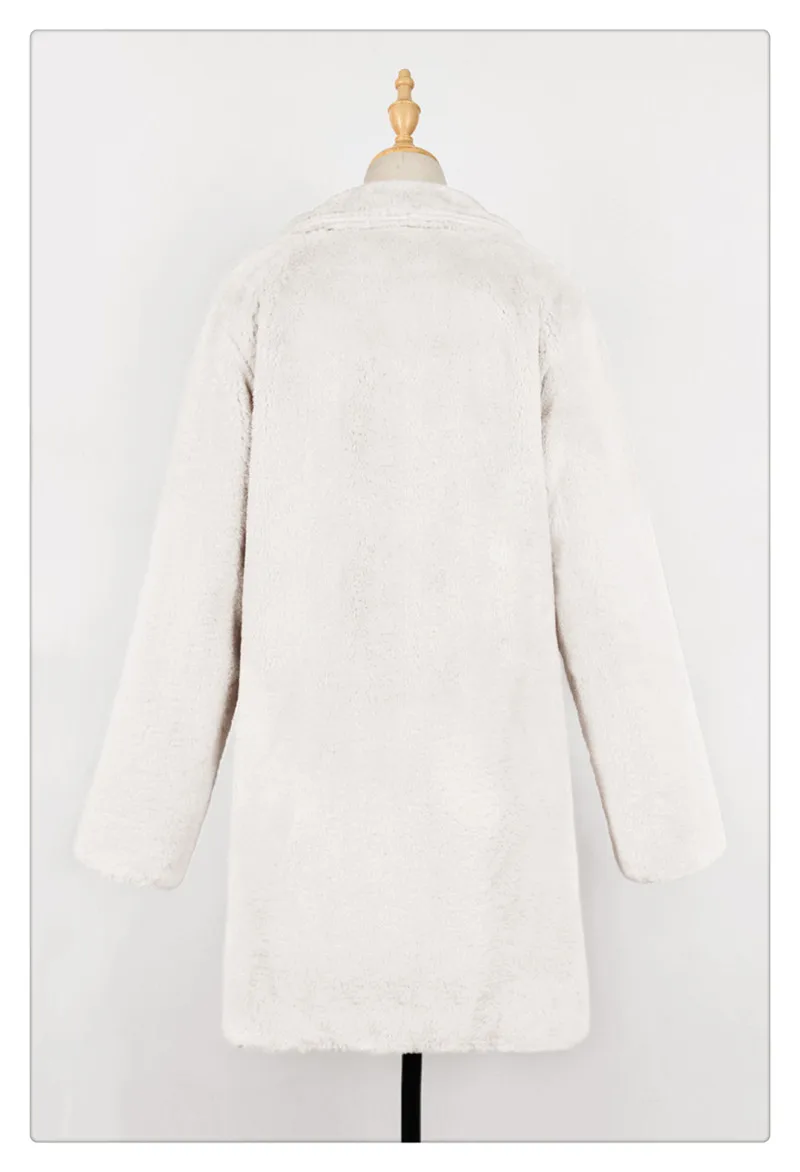 Imitation fur coat 2018 European and American women's wear long and loose plush soft rabbit hair (15)