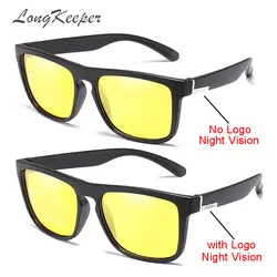LongKeeper гибкие солнечные очки ночного видения Мужчины Женщины поляризованные желтые линзы вождения очки безопасности антибликовые Gafas с/без