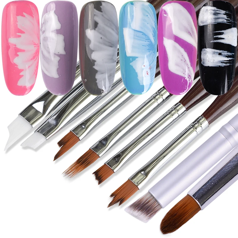 

1pcs Nail Art Brush Pen UV Gel Polish Dotting Painting Drawing Powder Liner Grid Carve DIY Pro Manicure Kit Tools JIH001-008