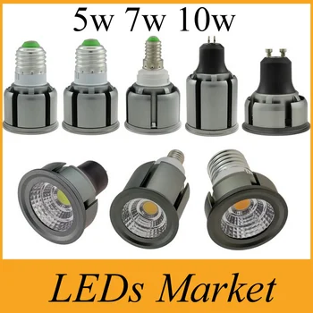 

5w 7w 10w Led Spotlight Dimmable Gu10 Mr16 Gu5.3 E27 Led Lights Lamp 880lm CRI85 60angle AC85-265V 12V 3 Years Warranty UL CE