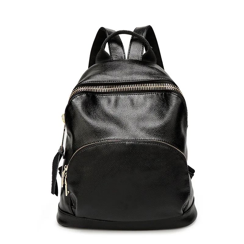 The new leather backpack leather backpack leisure fashion female dermis school wind school bags The new leather backpack leather backpack leisure fashion female dermis school wind school bags