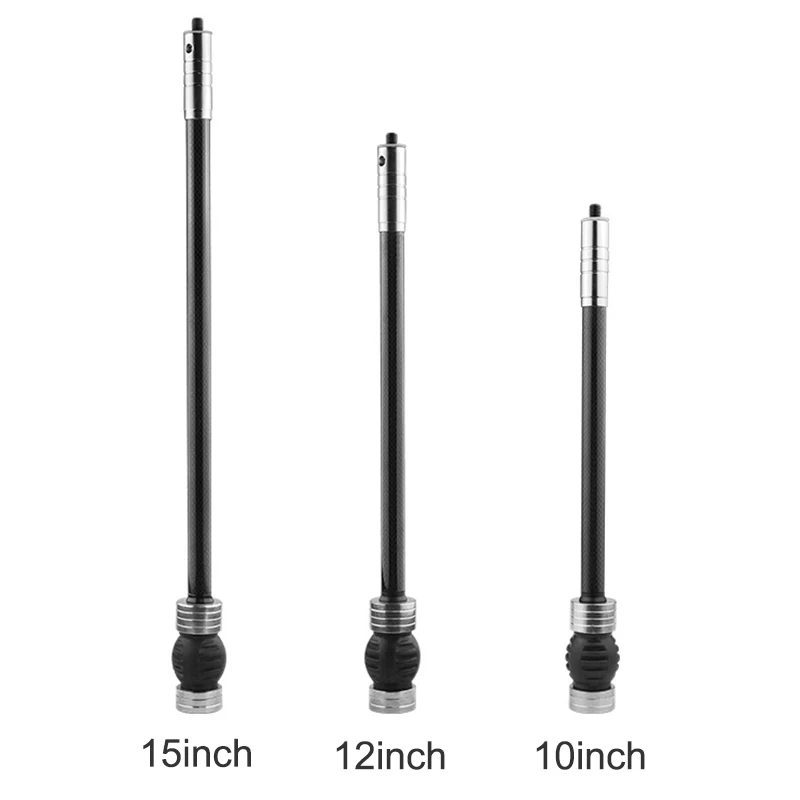 

10 12 15 inch Balance Bar Side Rod Carbon Stabilizer Weight Damping Reduce Shock Noise for Recurve Compound Bow Hunting Shooting