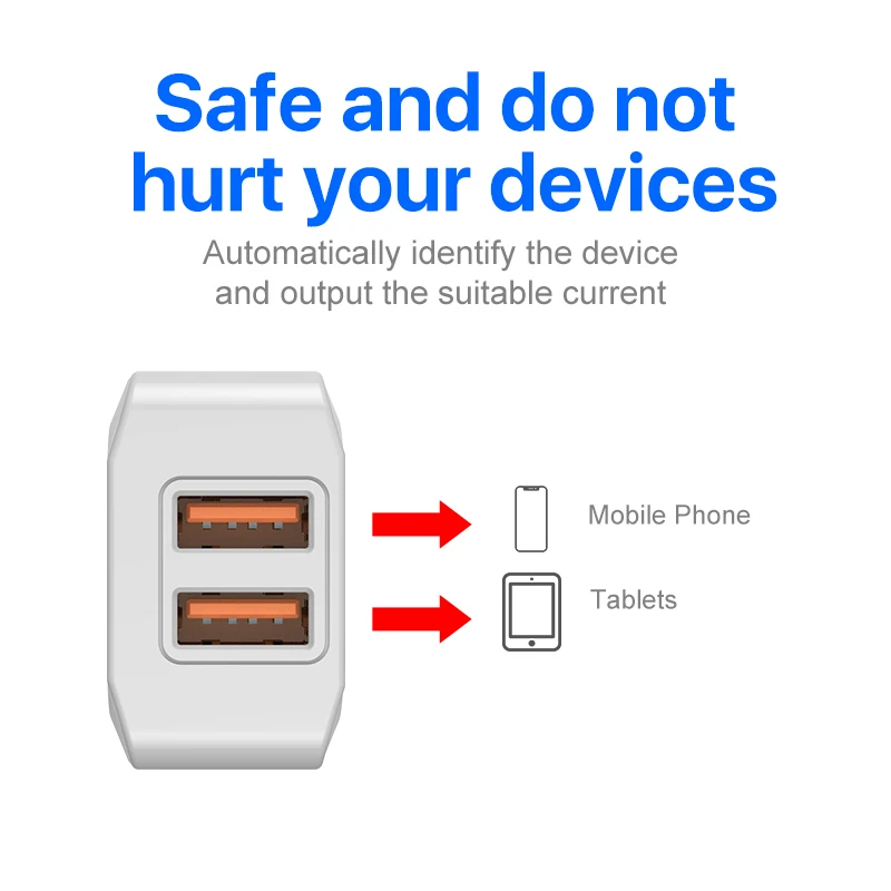 GUSGU Dual USB зарядное устройство с европейской вилкой 2.1A дорожный настенный адаптер для мобильного телефона 2 порта Зарядка для iPhone для Xiaomi для samsung S9 S8