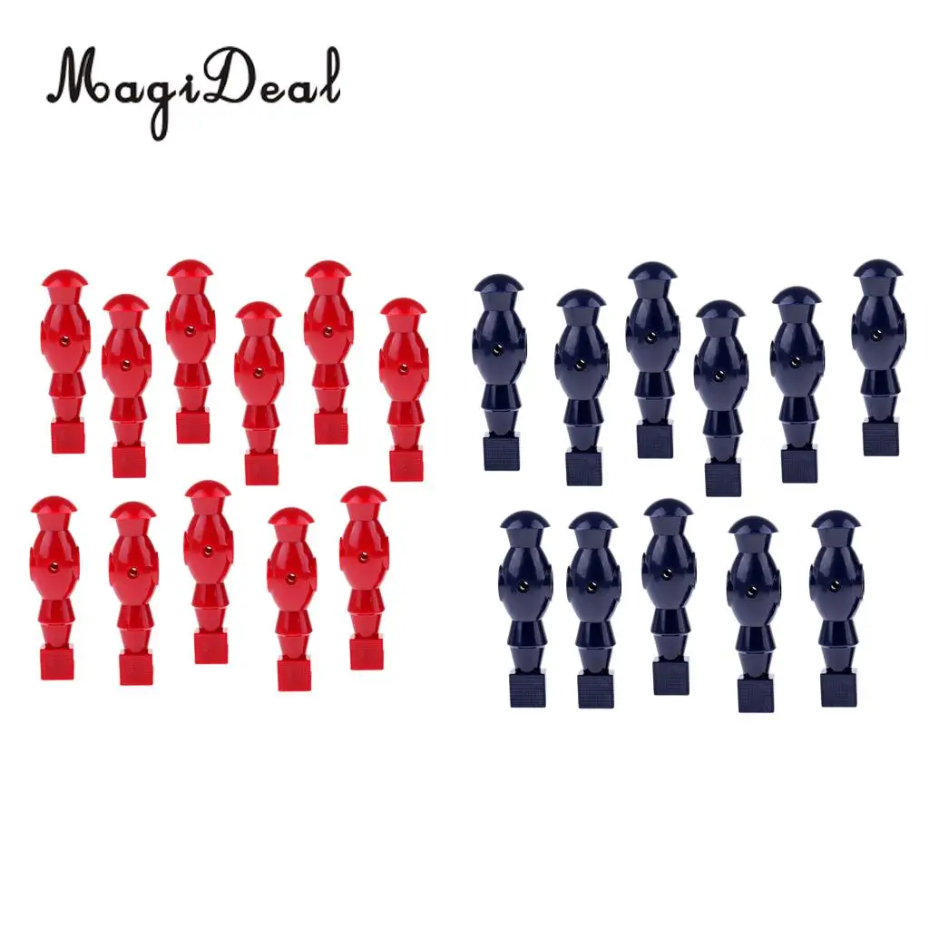 MagiDeal 11 Pieces Table Soccer Player Foosball Table Men Player Foosball Replacement Man Players Parts Red Dark Blue 