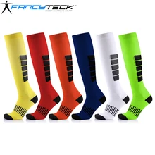 Fancyteck meias de compressão unisex 6 pares/lote antifadiga correndo ciclismo meias alívio dor suor absorvente respirável meia