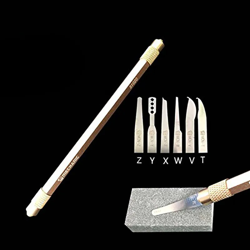 

Netcosy 8 in 1 S1020 BGA Repair Blade Set Motherboard Separation Tools A10 A11 CPU Remove Side Glue Remover For iphone 8 / X