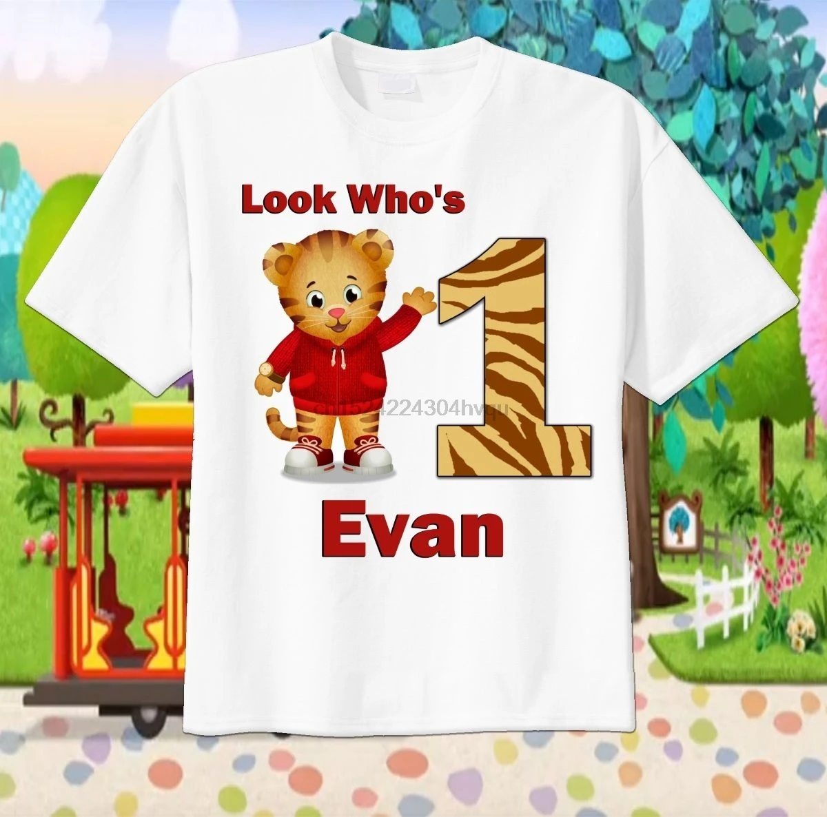 

DANIEL TIGER Custom T-SHIRT Personalize tshirt Birthday gift Choose Name and Age