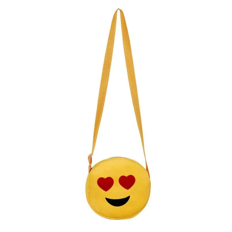 

Women Handbag Emoji Emoticon Zipper Circular Shoulder Bag Child Cute Messenger Bag Bolsa Feminina De Ombro #6227
