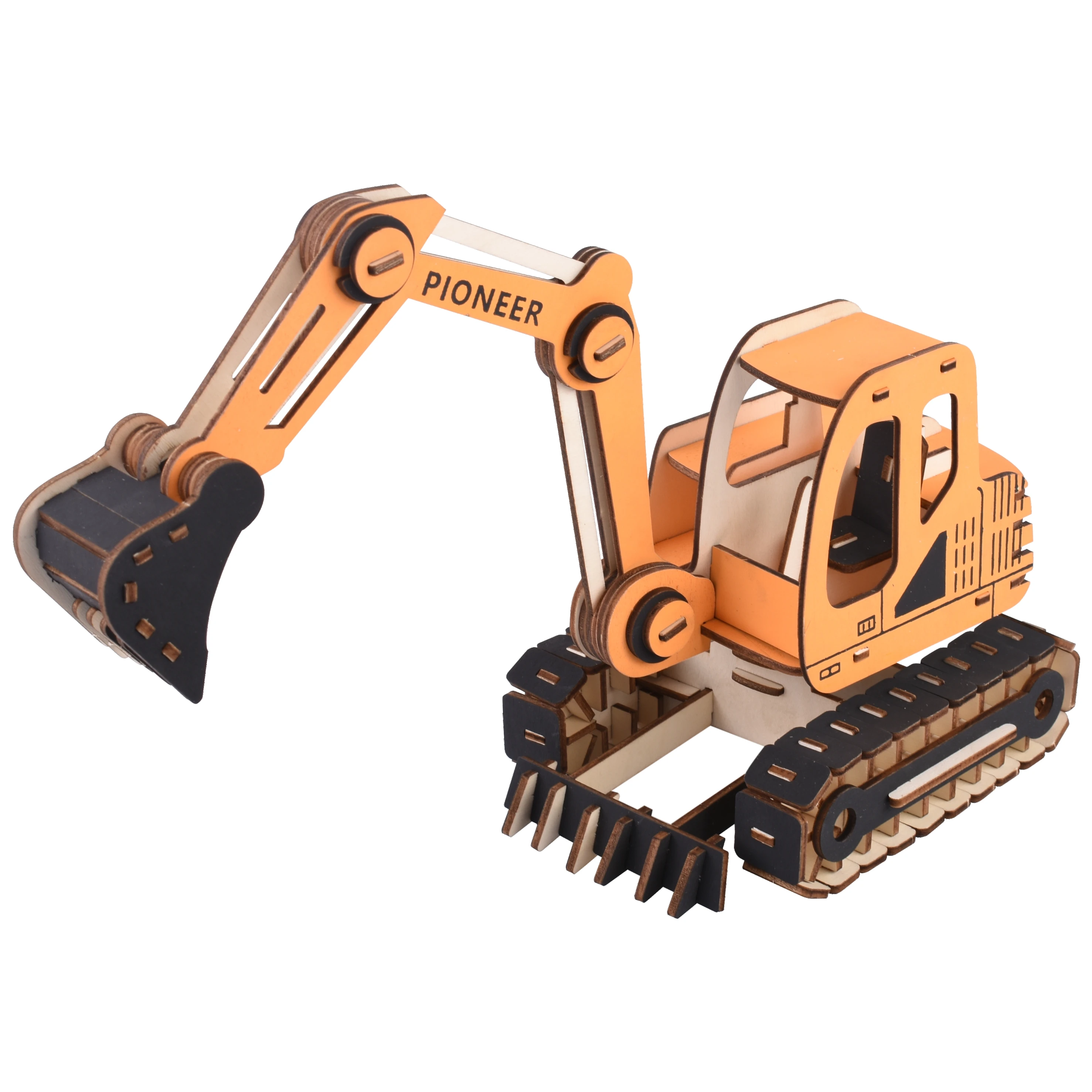 

3D Wooden Jigsaw Puzzle Toys Juguetes Games Laser Cut DIY Excavator Modeling Assembly kit kids Educational Learning Wood Toys