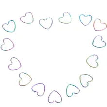 Новинка; 1 предмет в форме сердца Нержавеющая сталь серьги для губ, носа, трагус для сосков анодированный бесшовный кольцо в ухо нательное пирсинг-кольцо ювелирные изделия