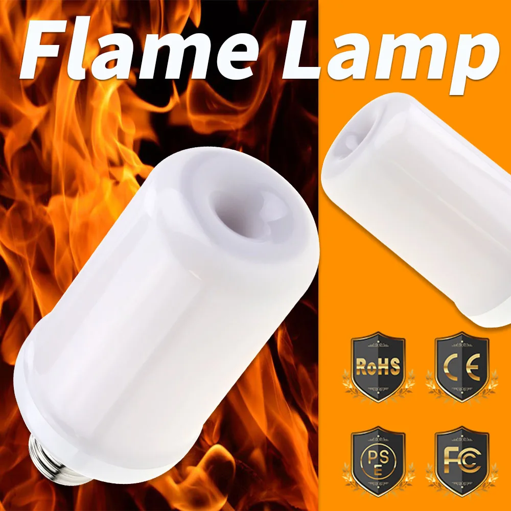 

E14 Led Flame Lamp E27 Dynamic Flame Effect Ampoule LED Corn Bulb 220V E26 Flickering Emulation Decorations Fire Light 110V 2835