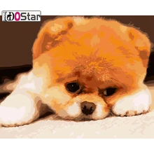 Собаки бескаркасная краска ing по номерам Современная Настенная Художественная Картина Краска по номерам Unque подарок для домашнего декора