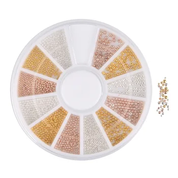 

BEAUTY7 Nail Glitter Rhinestones 3D Charm Pearl Beads Tips Decoration in Wheel For DIY UV Gel Nail Stickers Nail Art Decoration