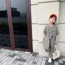 Best Selling Girls Boys Overall Autumn Kids Girls Long Pants 2-7t