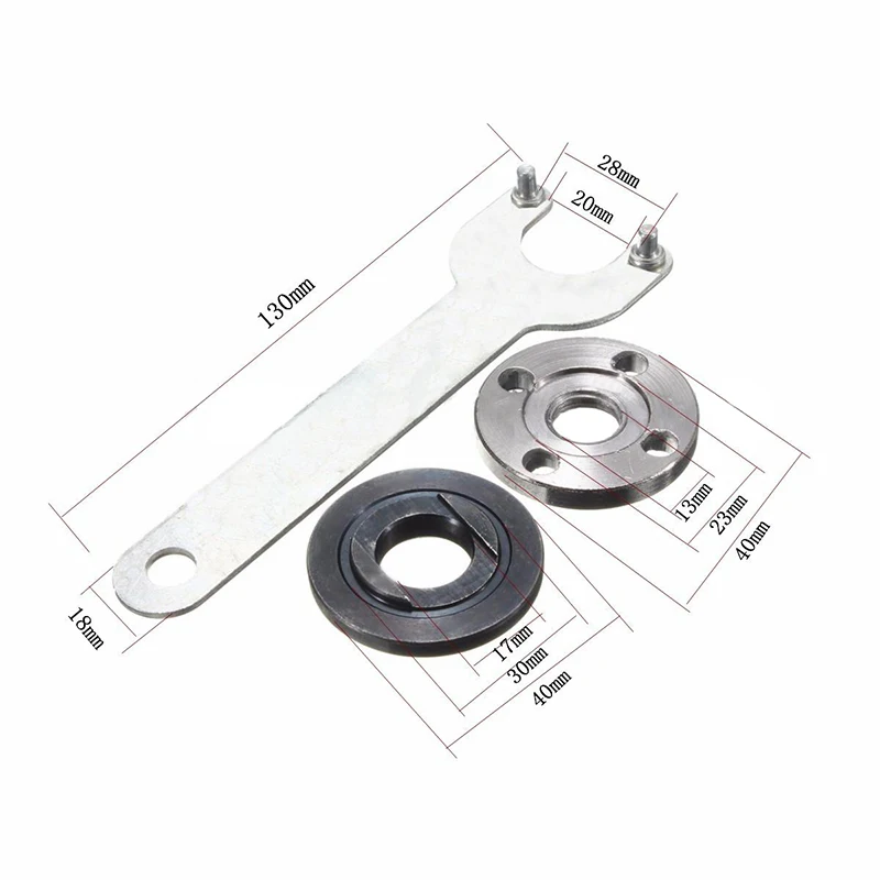 DWZ Quality Angle Grinder Spanner Wrench & Flange Nuts Tool Set for Replacing Discs