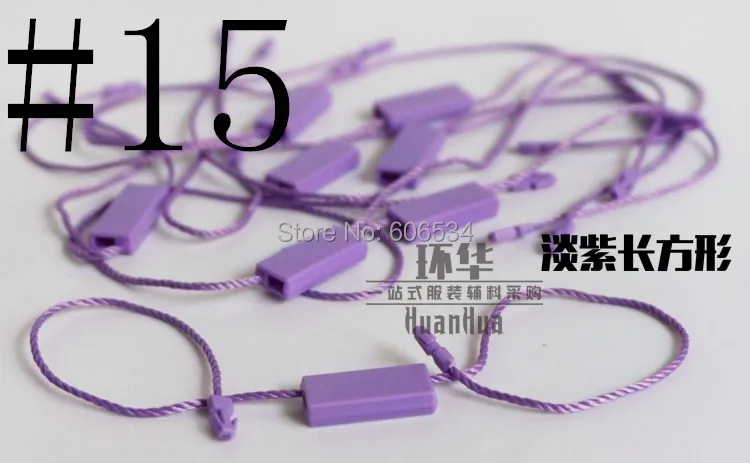 Cabo de Cordas para Hangtag Selo com Cabeças de Plástico Tag do Cair de Cordas em Vestuário Alta Qualidade Vestuário Tag Quadrado 1000 Pcs 16 Cor pp 23 Material escolar e de escritório