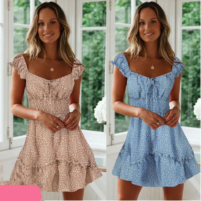 

Summer Dress Summer Women Casual Boho Short Mini Cocktail Party Beach Dress Sundress Boho Style Summer Clothes For Women