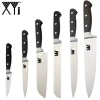XYj 6pcs Stainless Steel Kitchen Knives Thin Sharp Blade ABS Handle Chef Bread Slicing Santoku Utility Fruit Knife Cooking Tool