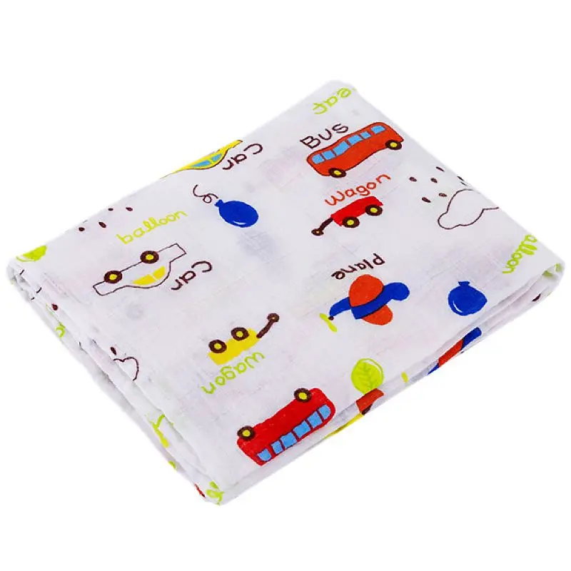 Baby Blanket Muslin Wrap Newborn Swaddles Plat Mat Baby Photography Blankets Mantas De Bebes Infant Stroller Cover 115*115cm - Color: 47