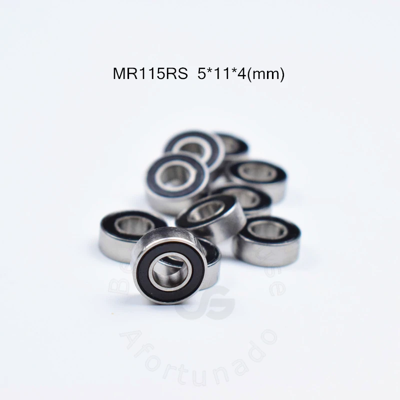 Miniature Bearing MR115RS 10 Pieces 5*11*4(mm) free shipping chrome steel Rubber Sealed High speed Mechanical equipment parts